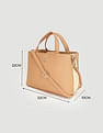 Tommy Hilfiger Solid Beige PU Hand Bags