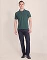 U.S. Polo Assn. Men Green Polo T-Shirt With Side Vents