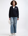 Tommy Hilfiger Monotype Flock Short Zip Sweatshirt