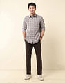 U.S. Polo Assn. Grid Tattersall Checked Tailored Fit Shirt