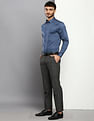 Calvin Klein Jeans Stretch Satin Solid Casual Shirt