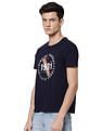 AD by Arvind Crew Neck Graphic Print T-Shirt