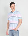 Arrow Sports Mercerised Cotton Horizontal Stripe Polo Shirt