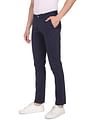 AD by Arvind Slim Fit Flat Front Solid Casual Chinos
