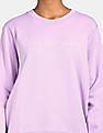 Calvin Klein Women Purple Round Neck Brand Print Sweatshirt