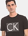 Calvin Klein Men Black Half Sleeve Cotton Round Neck T-Shirt