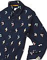 U.S. Polo Assn. Kids Boys Button Down Collar Printed Shirt