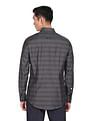 Calvin Klein Jeans Men Black Festive Striped Slim Fit Formal Shirt