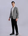 Tommy Hilfiger Self-Design Regular-Fit Polyester Single Breasted Blazer