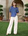 U.S. Polo Assn. Women Pintuck Yoke Top