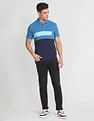 Arrow Sports Panelled Colour Block Polo Shirt