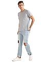 Aeropostale Slim Straight Fit Ripped Jeans
