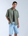 Flying Machine Solid Oversized Fit Color Of Home Shirt