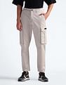 Flying Machine Twill Solid Cargo Trousers