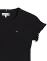 Tommy Hilfiger Kids Girls Texture Slim-Fit Cotton T-Shirt