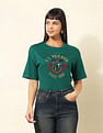 U.S. Polo Assn. Women Boyfriend Fit Brand Printed T-Shirt
