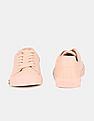 Tommy Hilfiger Women Pink Low Top Perforated Lace Up Sneakers