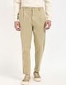 Tommy Hilfiger Kids Tan Solid Trousers for Earthy Style