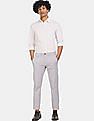 Calvin Klein Men Grey Skinny Fit Solid Stretch Chino Trousers