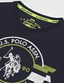 U.S. Polo Assn. Denim Co. Ribbed Neck Brand Print T-Shirt