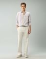 Arrow Sport Air Soft Manhattan Slim Fit Vertical Striped Shirt