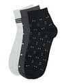 Arrow Mens Printed Ankle Length Cotton Socks - Pack Of 3