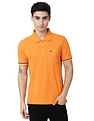 AD by Arvind Solid Cotton Pique Polo Shirt