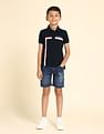 U.S. Polo Assn. Kids Boys Vertical Striped Regular Polo Shirt