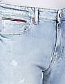 Tommy Hilfiger Men Blue Ryan Regular Straight Fit Distressed Jeans