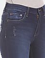 Aeropostale Women Dark Blue High Rise Destroyed Jeans