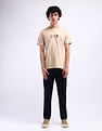 Flying Machine Mid Rise Slash Slim Tapered Fit Jeans
