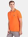 U.S. Polo Assn. Orange Solid Pique Polo Shirt