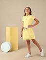 U.S. Polo Assn. Kids Girls Solid A Line Polo Dress