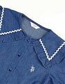 U.S. Polo Assn. Kids Girls Peter Pan Collar A-Line Dress