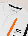 U.S. Polo Assn. Men White Embroidered Logo Cotton Polo Shirt