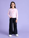 U.S. Polo Assn. Kids Girls Embellished Cotton T-Shirt