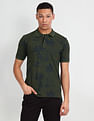 Flying Machine Floral Print Cotton Polo Shirt