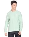 Arrow Sports Crew Neck Patterned Knit Sweater