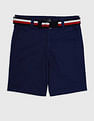 Tommy Hilfiger Boys Blue Solid Shorts