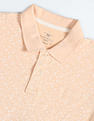 Flying Machine Floral Print Cotton Polo Shirt