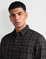Arrow Sports Long Sleeve Plaid Check Shirt