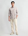 Arrow Sport Tartan Checked Slim Fit Shirt