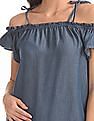 Aeropostale Cold Shoulder Chambray Dress