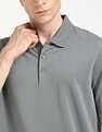 Calvin Klein Jeans Striped Regular-Fit Polyester Polo T-Shirt