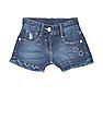 U.S. Polo Assn. Kids Mid Rise Whiskered Denim Shorts