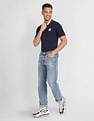 Flying Machine Solid Cotton Polo Shirt