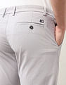 Arrow Sport Solid Mid Rise Slim Fit Trousers