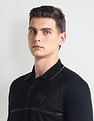 Arrow Newyork Tipped Collar Horizontal Stripe Polo Shirt