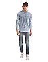 Flying Machine Striped Denim Shirt