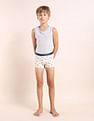 USPA Innerwear Boys Mid Rise Cotton Spandex Trunks - Pack Of 3